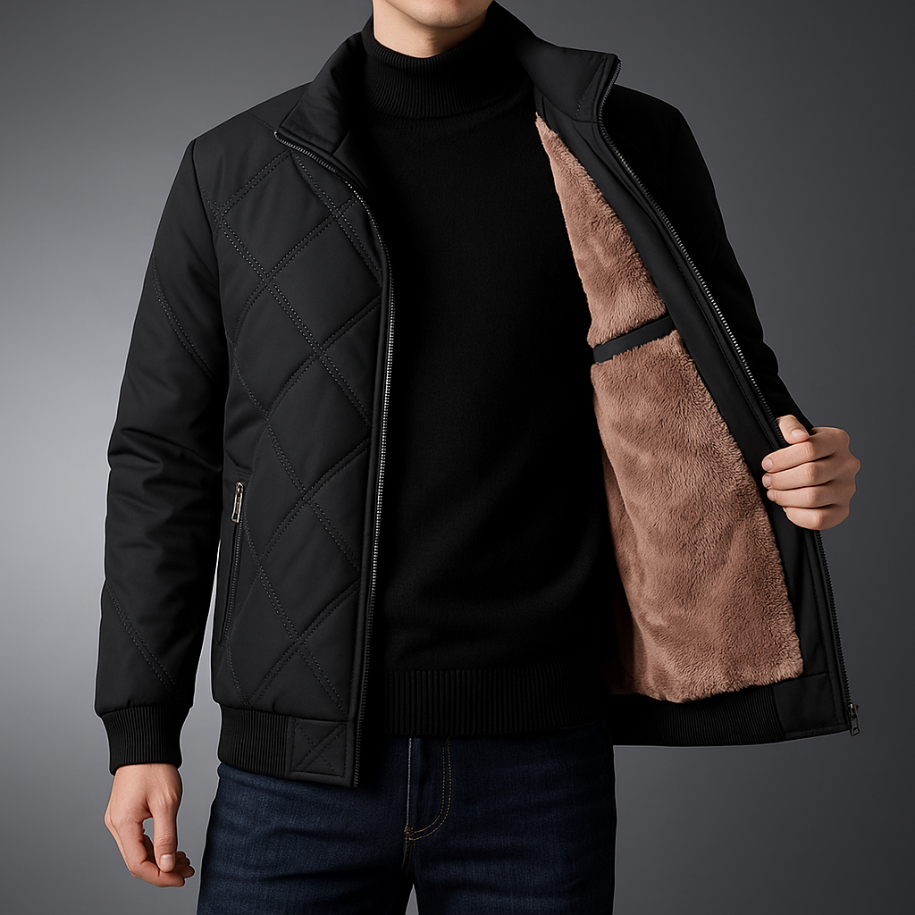 Veste matelassée zippée doublure polaire