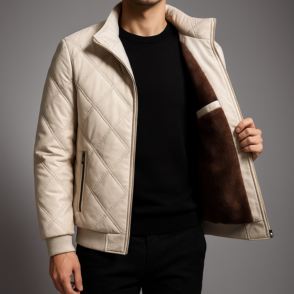 Veste matelassée zippée doublure polaire