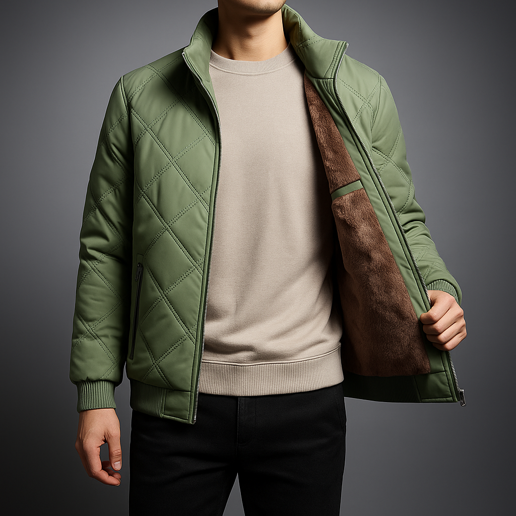 Veste matelassée zippée doublure polaire