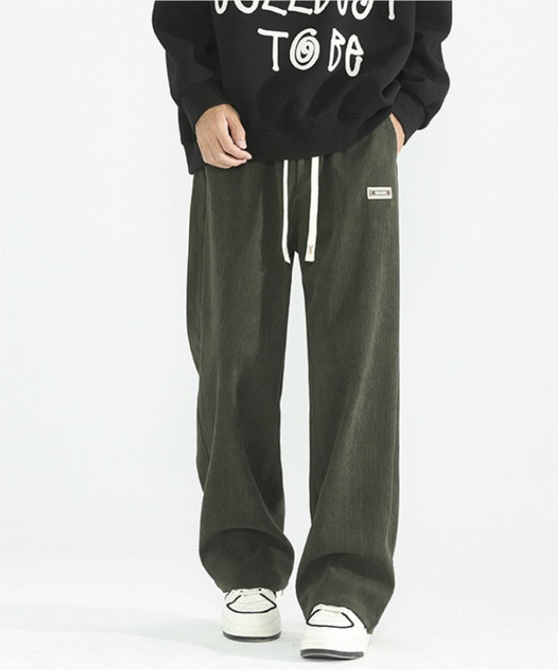 Pantalon large en velours côtelé