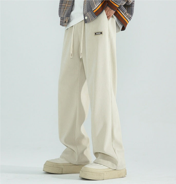 Pantalon large en velours côtelé