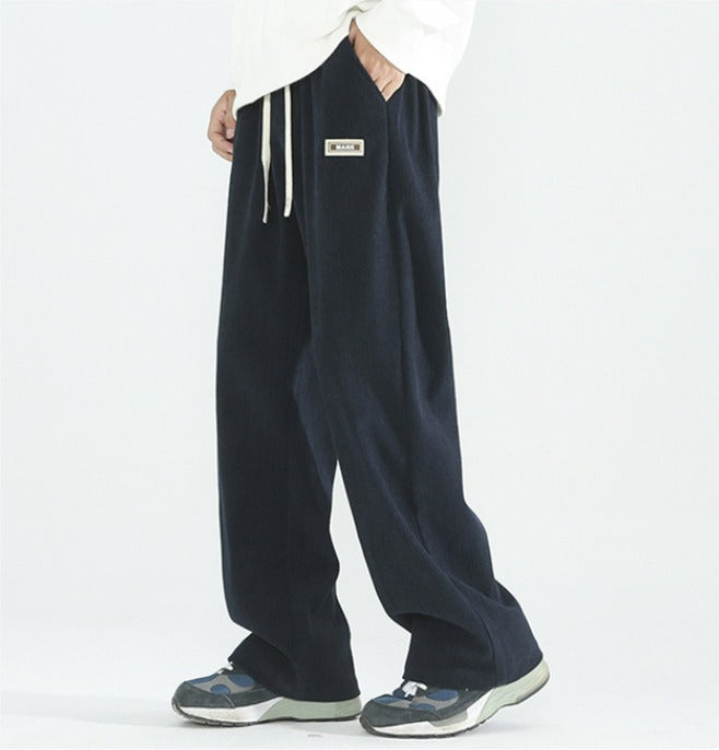 Pantalon large en velours côtelé