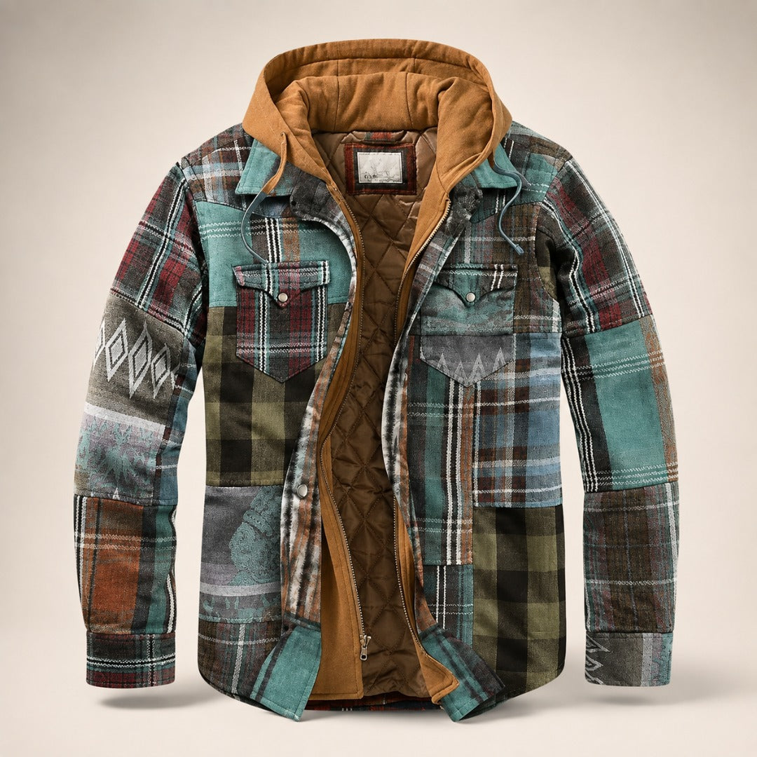 Veste patchwork à carreaux