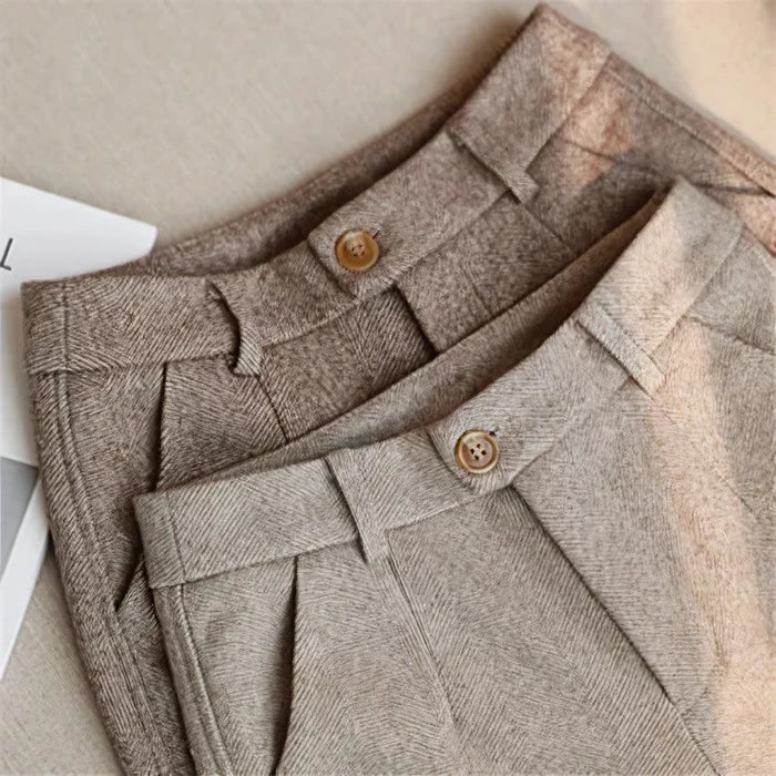 Pantalon élégant en laine coupe sur mesure à pinces homme – Pontivy