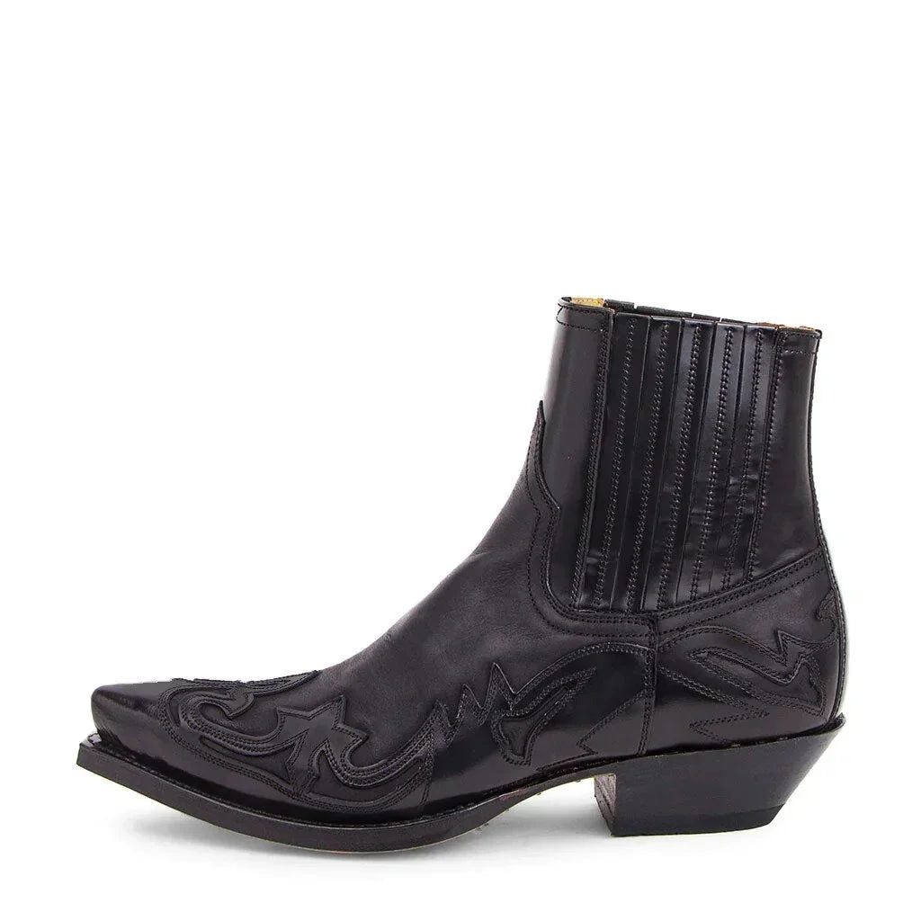 Bottines style cowboy en cuir à bout pointu homme – Pont-Royal