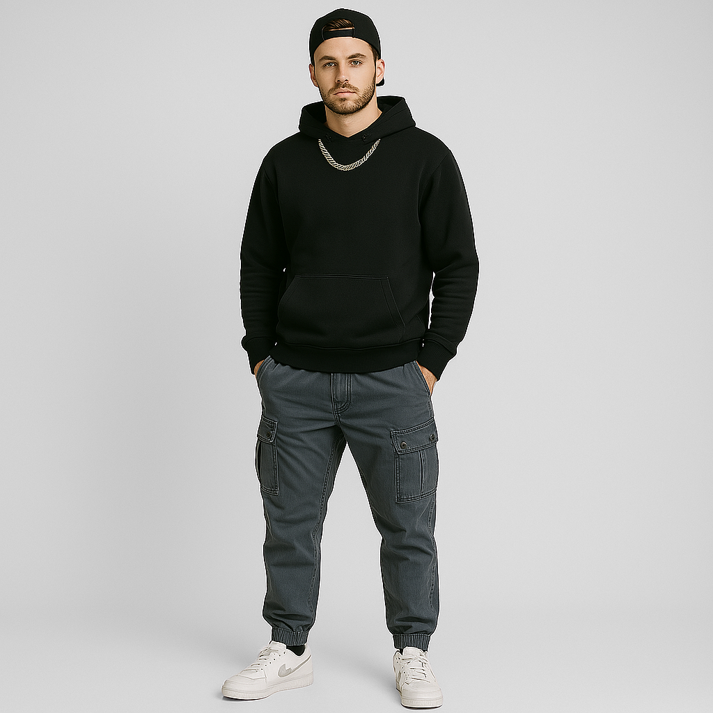 Pantalon fonctionnel fuselé à poches appliquées