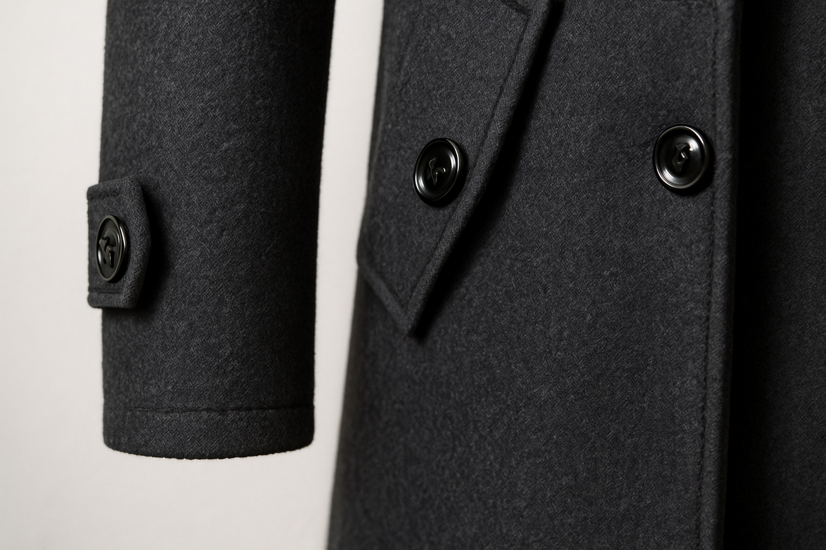 Manteau mi-long à plastron zippé