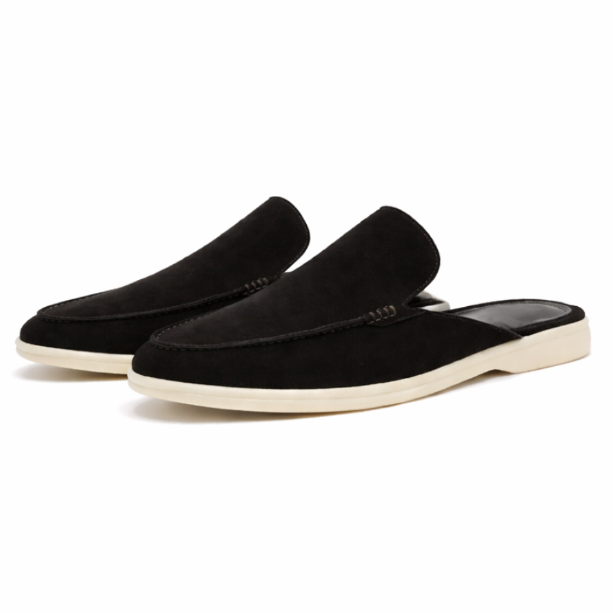 Mocassins ouverts au talon aspect daim pour l'été homme – Richelieu