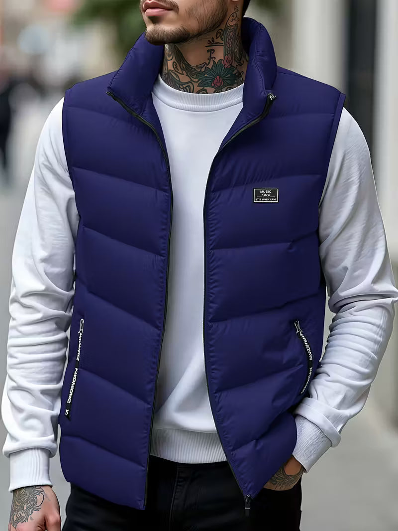 Gilet sans manches rembourré zippé