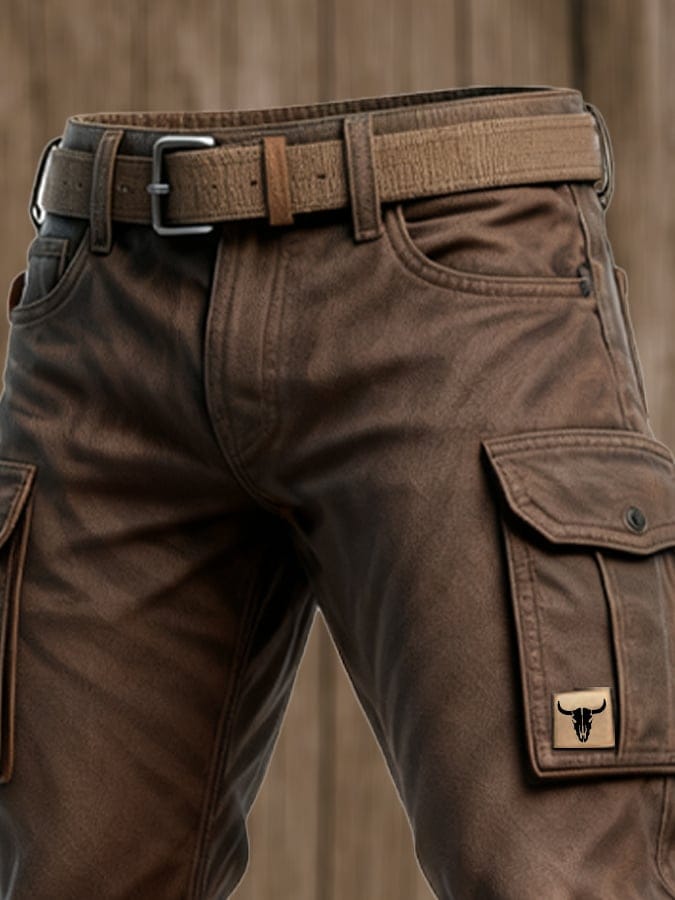 Pantalon cargo slim fuselé à poches utilitaires style urbain homme – Villers