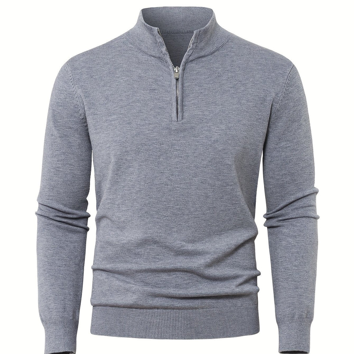 Pull col montant demi-zip en maille