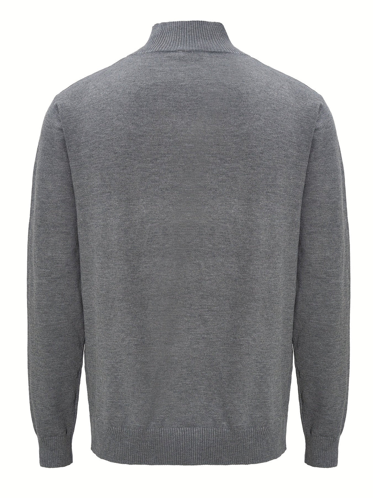 Pull col montant en maille gris foncé