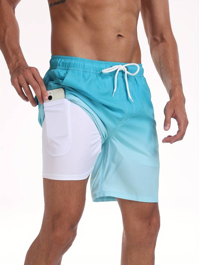 Short de bain mi-cuisse à cordon