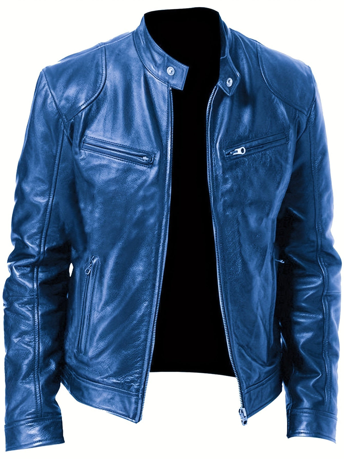 Veste zippée à col montant unie