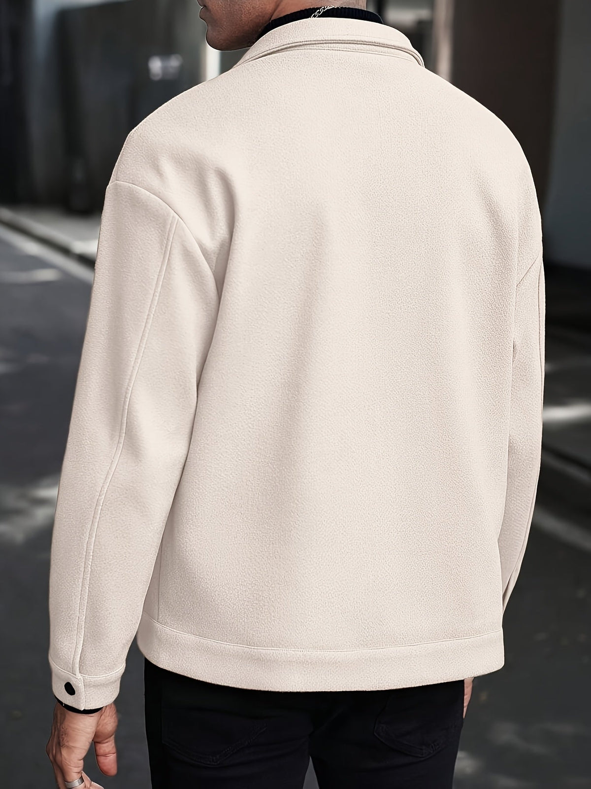 Veste unie à col à revers