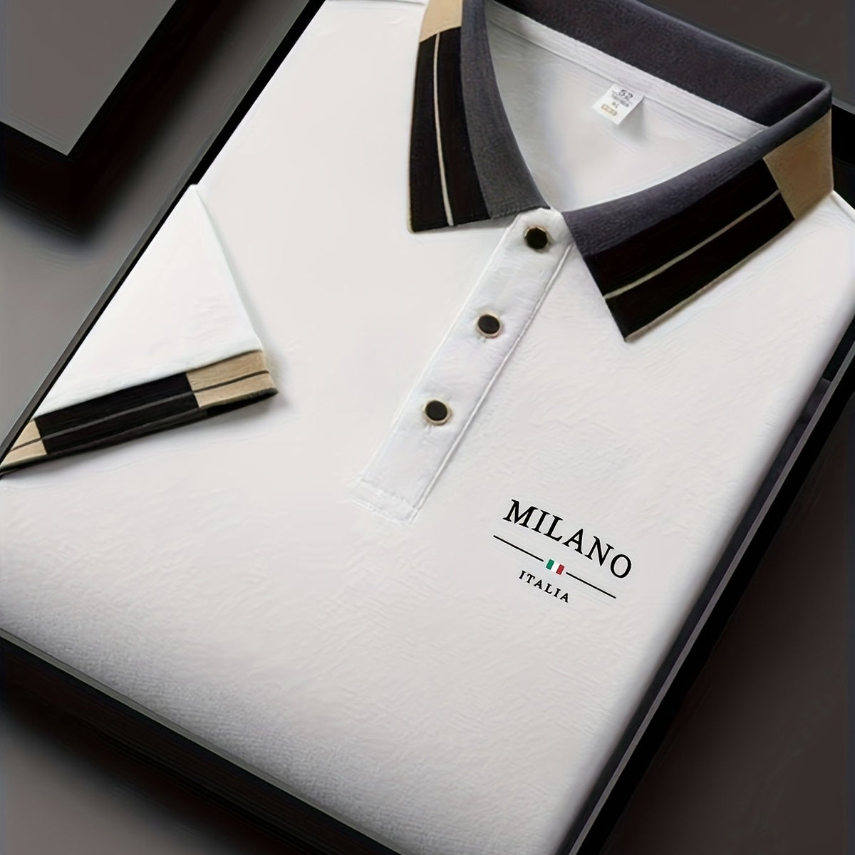 Polo maille aérée à col boutonné