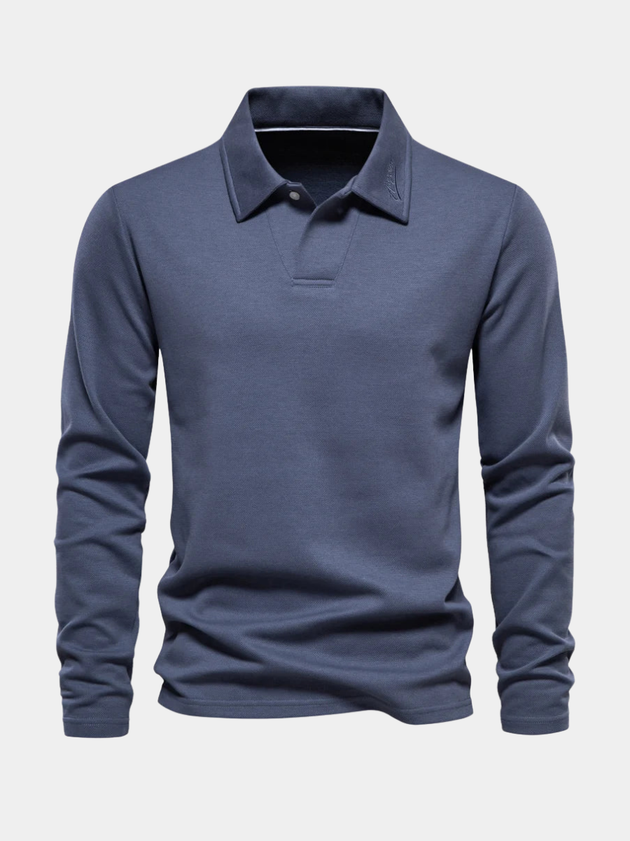 Polo décontracté à broderie discrète