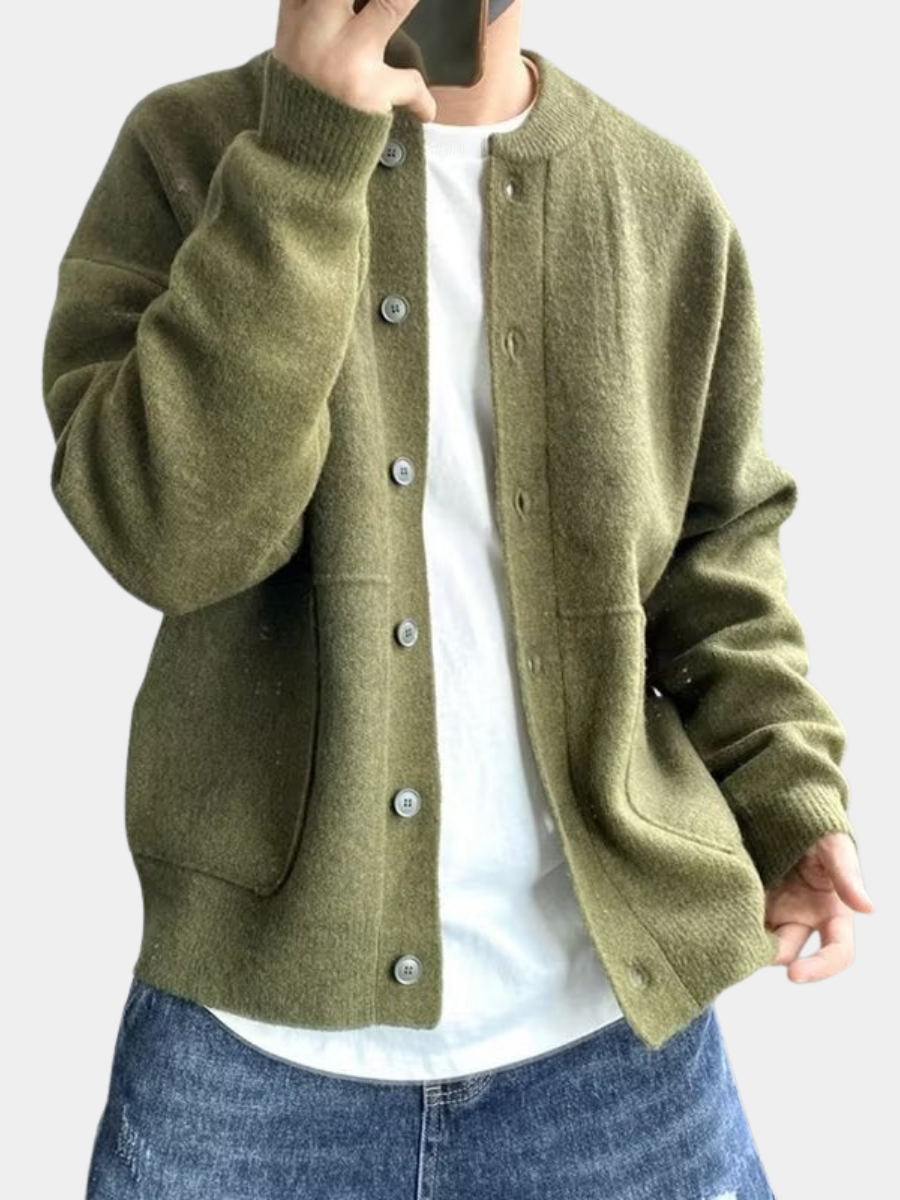 Cardigan boutonné en maille douce
