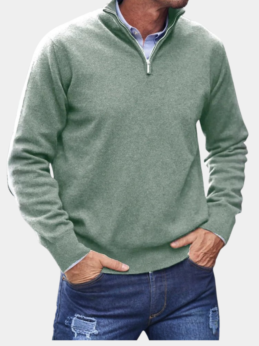 Pull à col zippé en maille