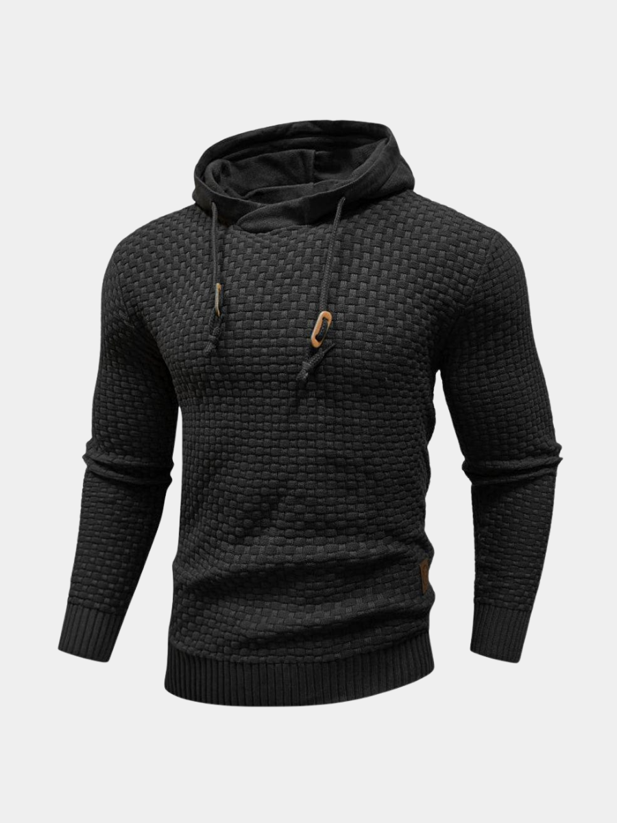 Sweat à capuche aspect lainage