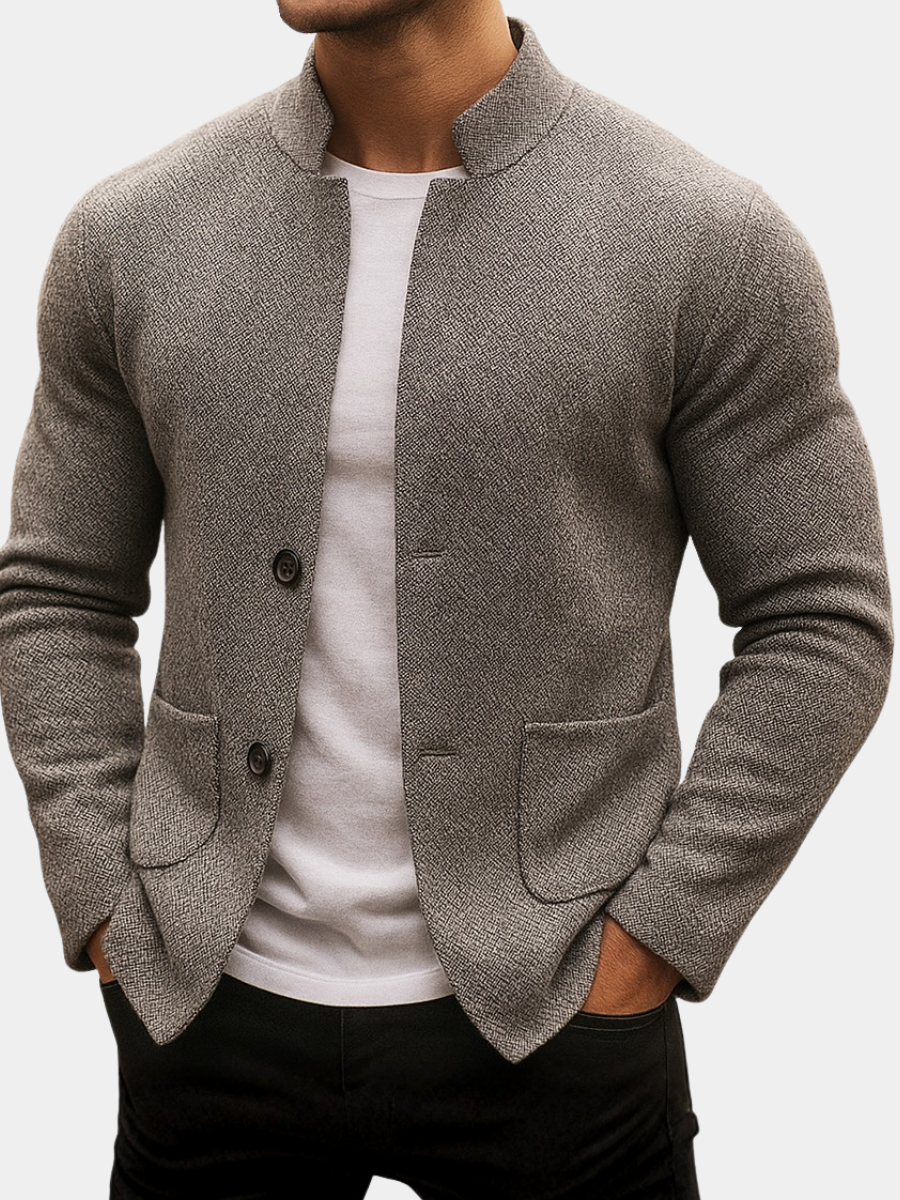 Cardigan en maille texturée aspect lainage