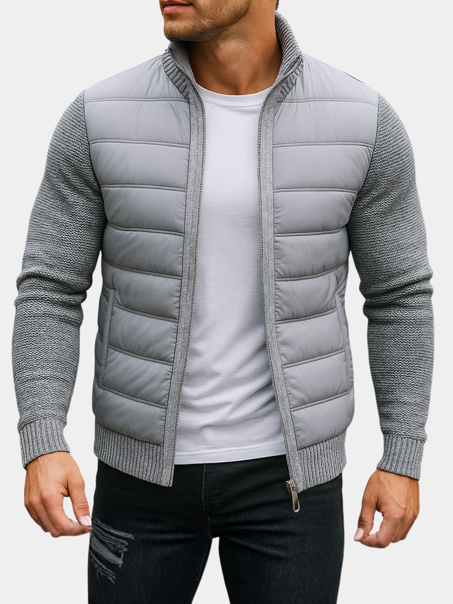 Veste matelassée à manches en maille