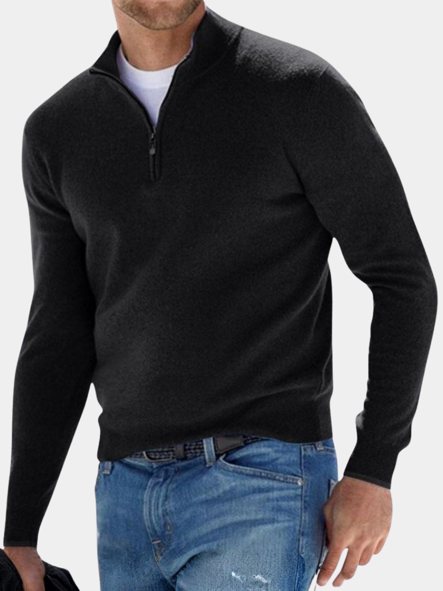 Pull zippé col montant maille douce coupe ajustée rythme du quotidien homme – Villeneuve-sur-Lot
