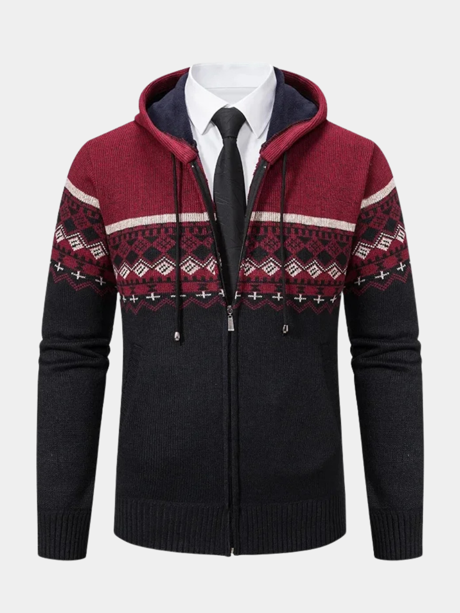 Veste en maille à motif ethnique
