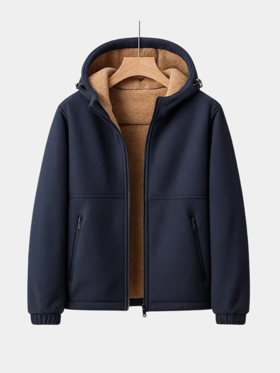 Veste d'hiver aspect lainage coupe structurée