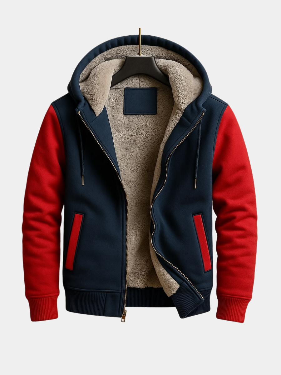 Veste doublée à capuche zippée