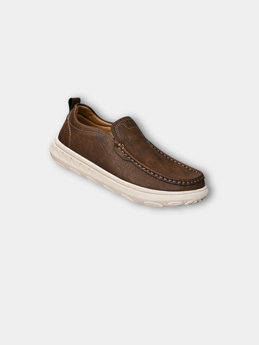 Mocassins à enfiler aspect grainé
