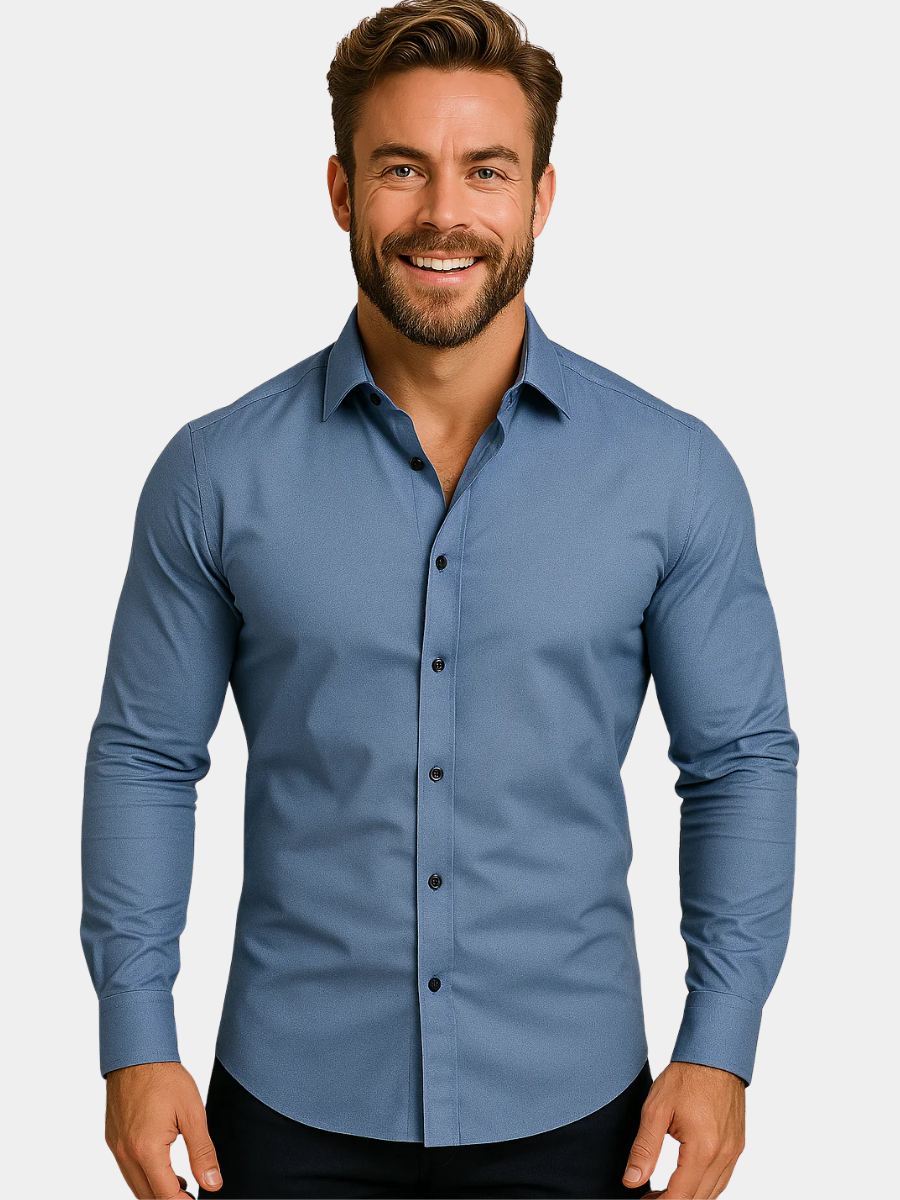 Chemise habillée extensible à col pointu