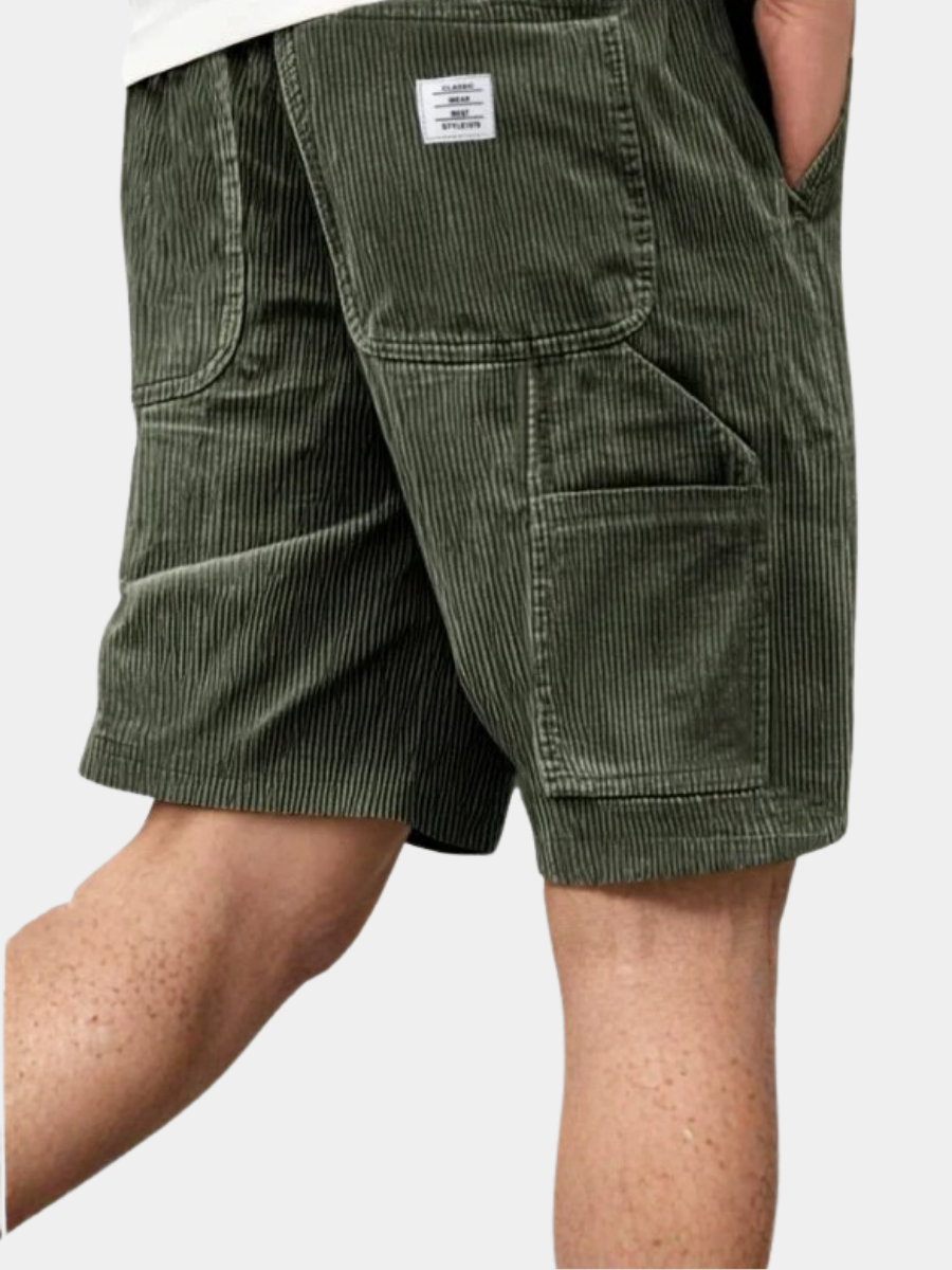 Short cargo en velours côtelé