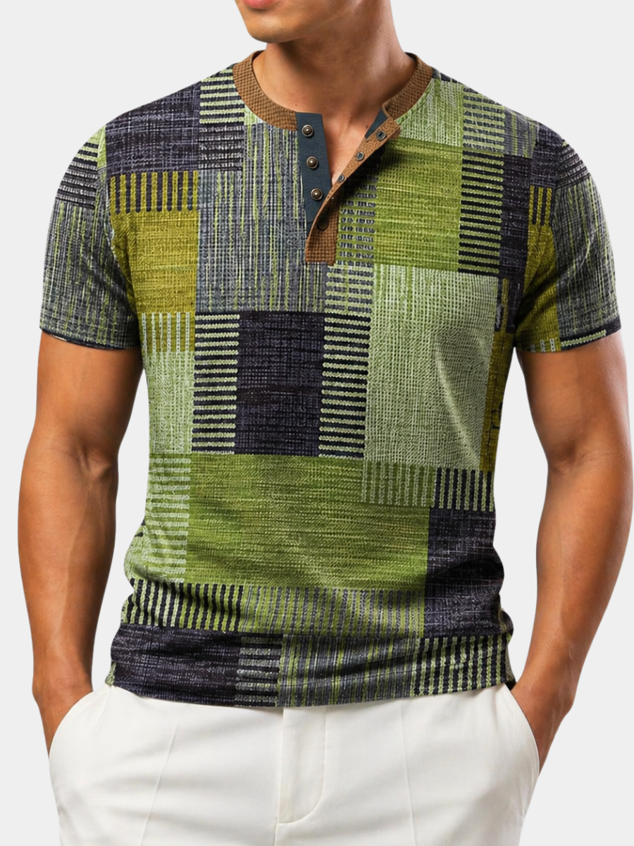 T-shirt à imprimé patchwork