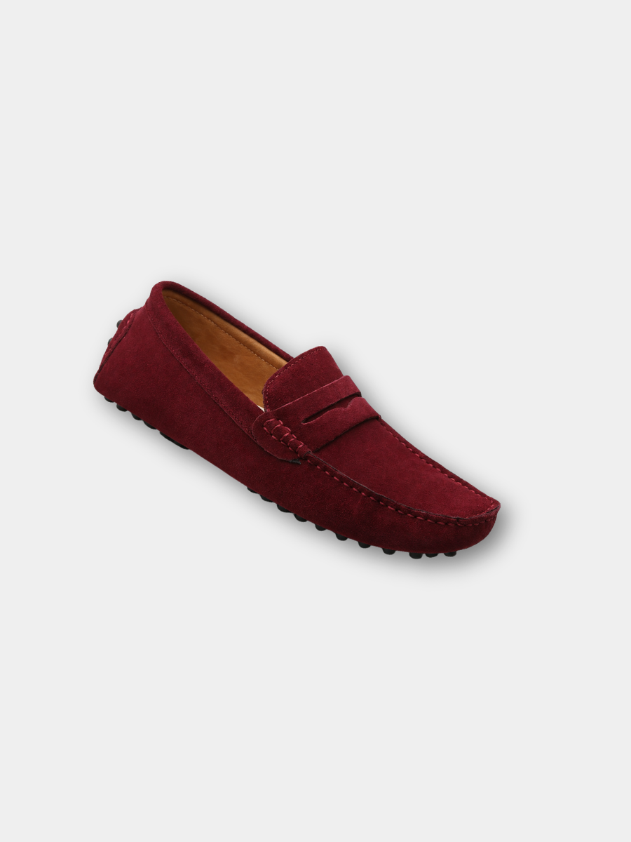 Mocassins à bride aspect daim