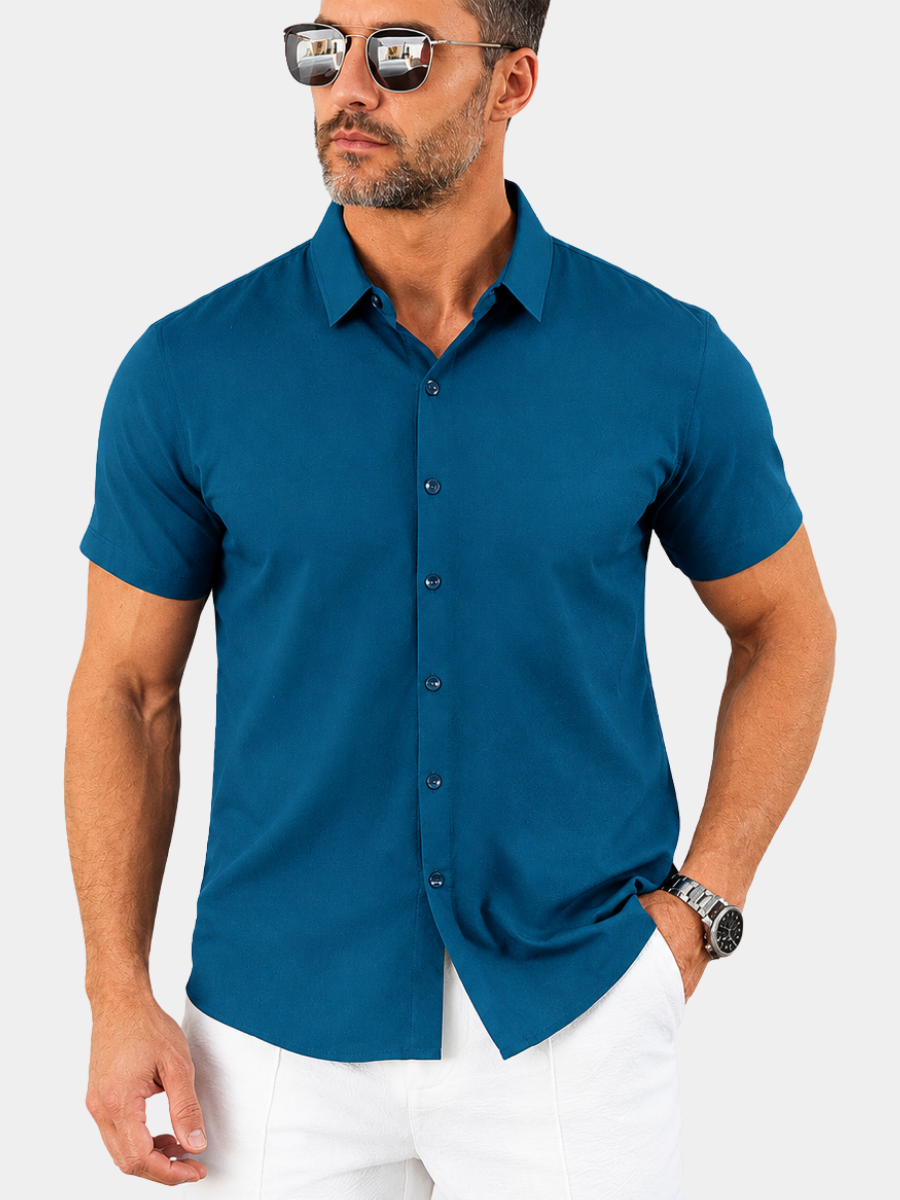 Chemise unie à manches courtes