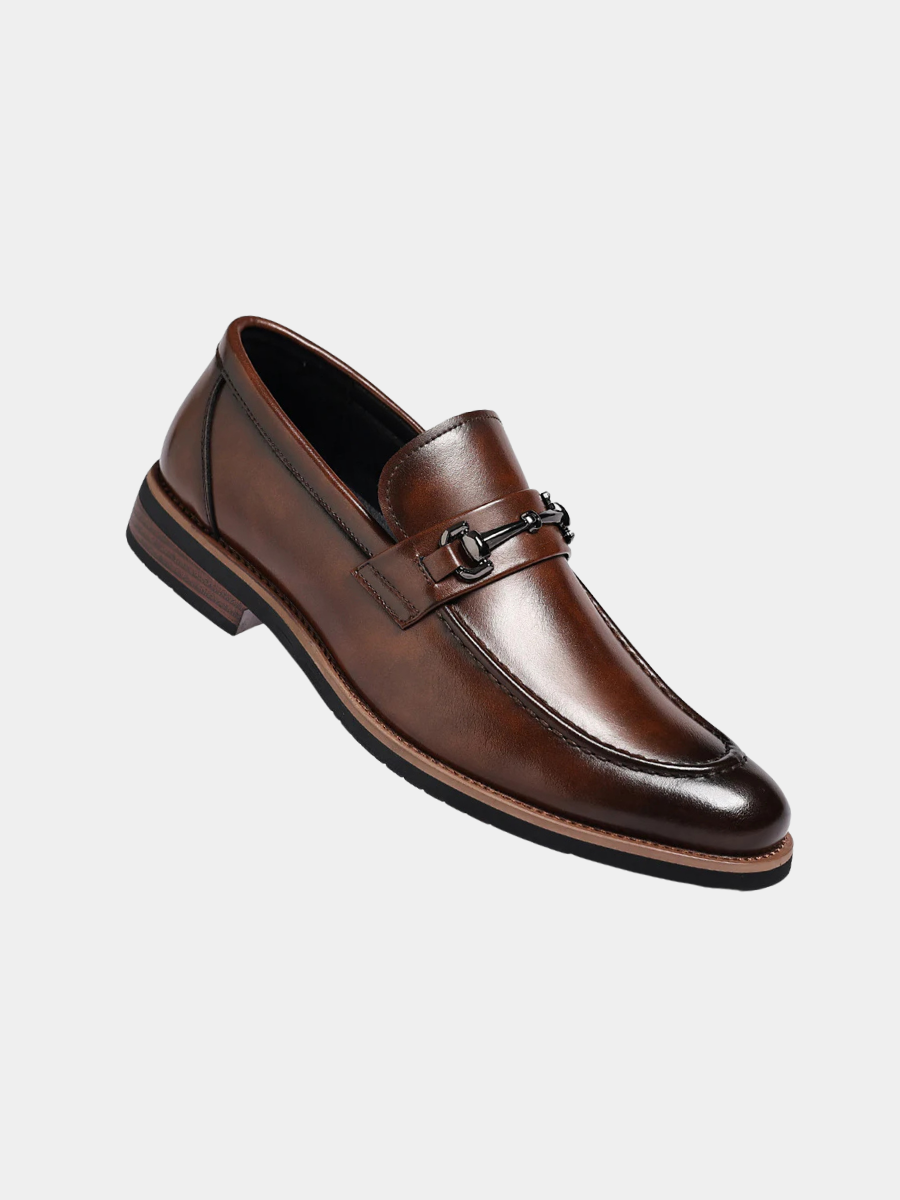 Mocassins habillés effet cuir détail métallique