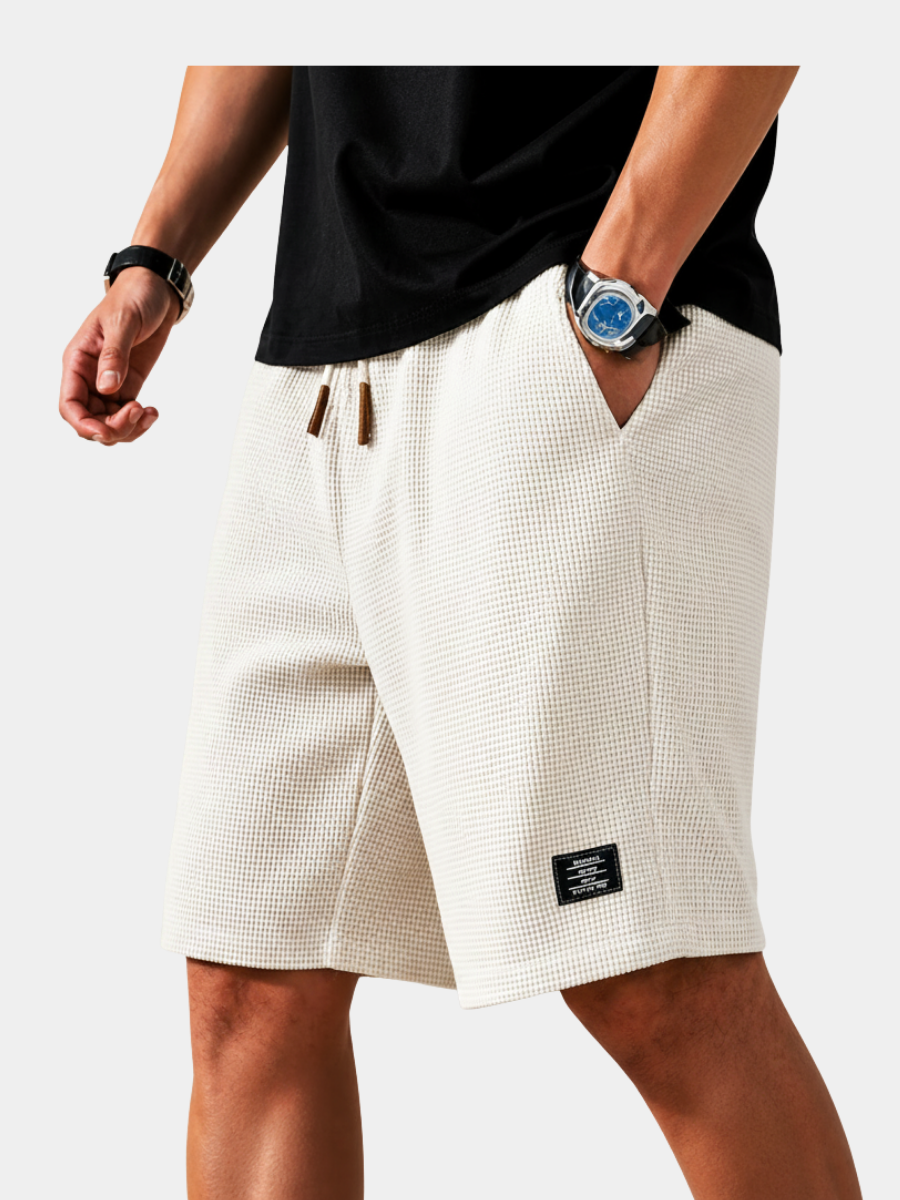 Short décontracté à taille élastique et cordon