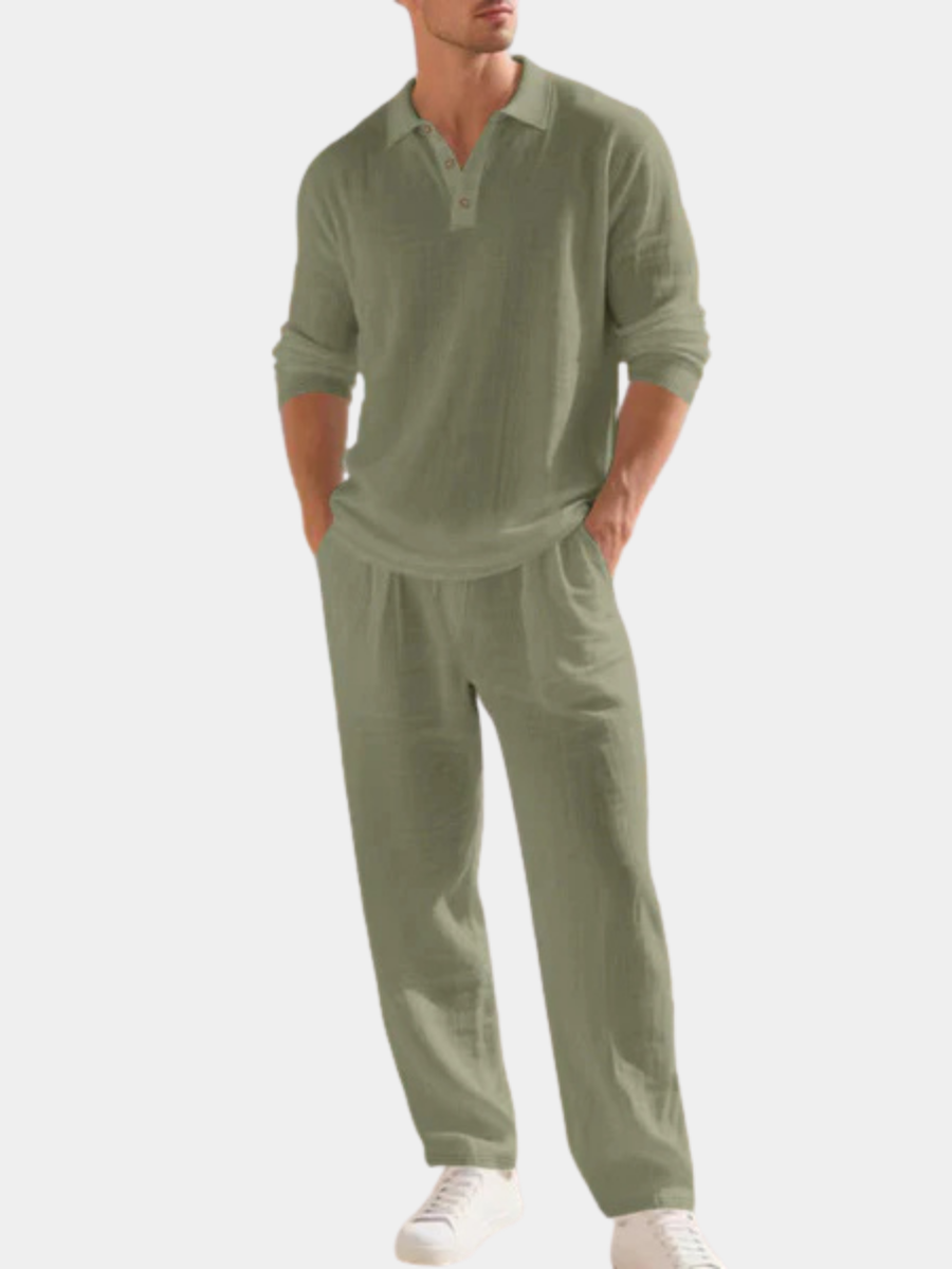 Ensemble polo et pantalon d'été assortis