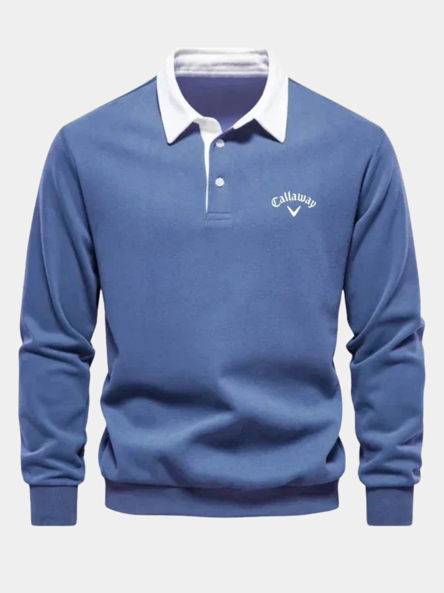 Pull polo à contrastes raffinés col polo coupe moderne élégance homme – Créon