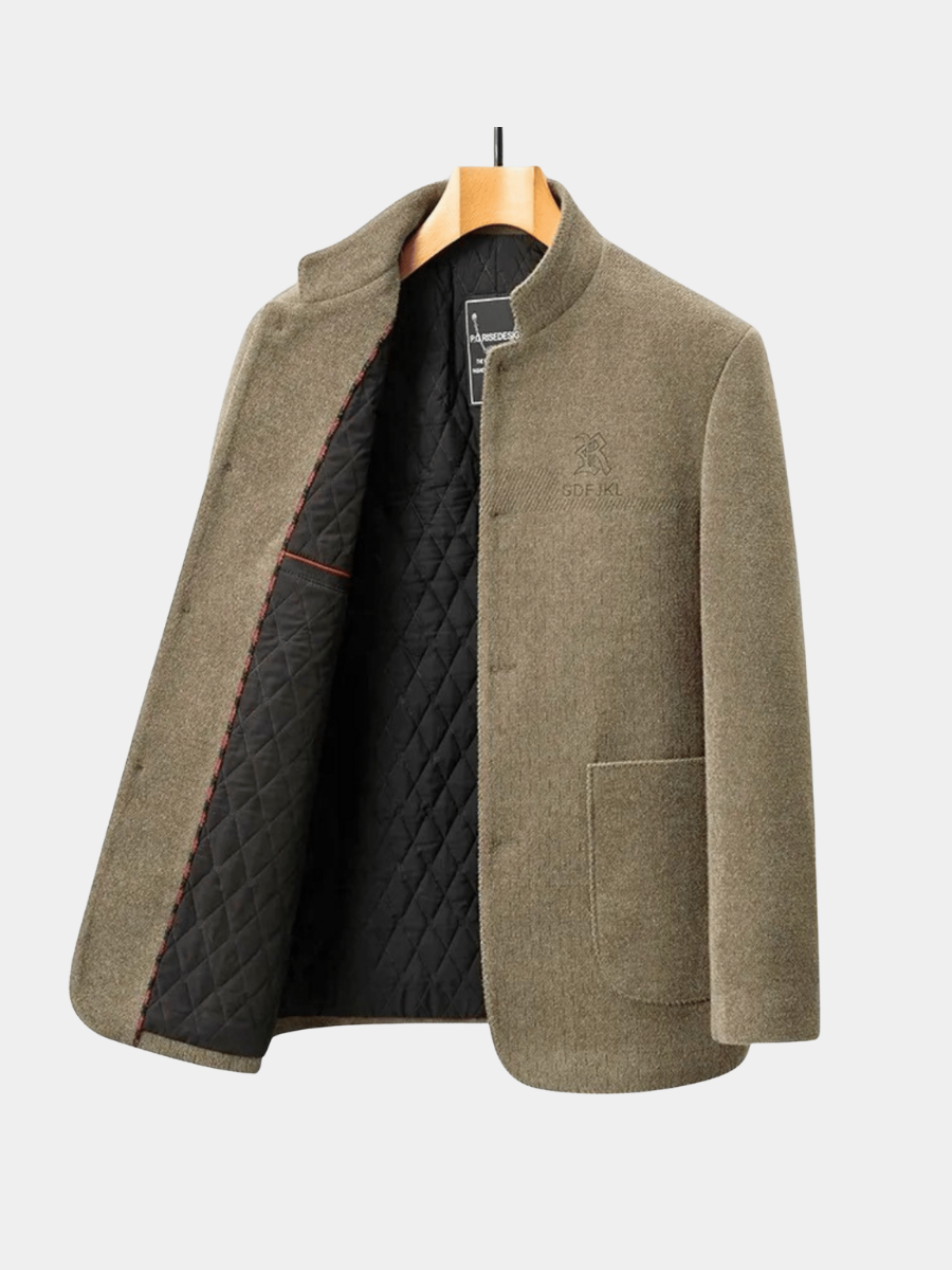 Veste col montant aspect lainage