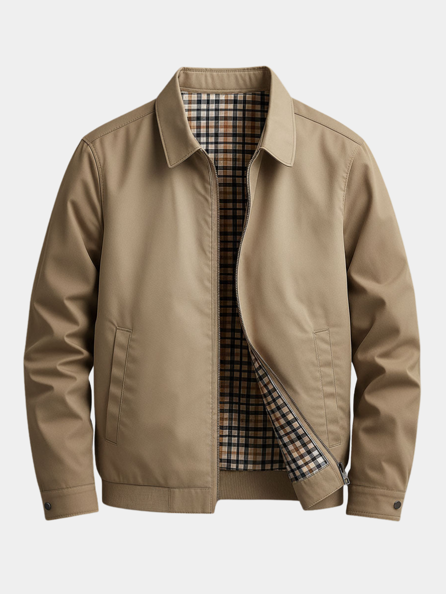 Veste mi-saison à doublure carreaux