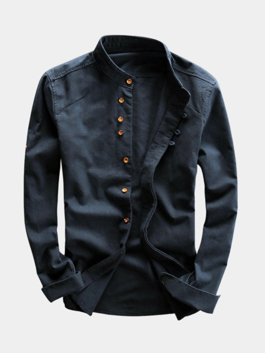 Chemise inspirée du Japon coupe moderne détails soignés homme – Saint-Briac