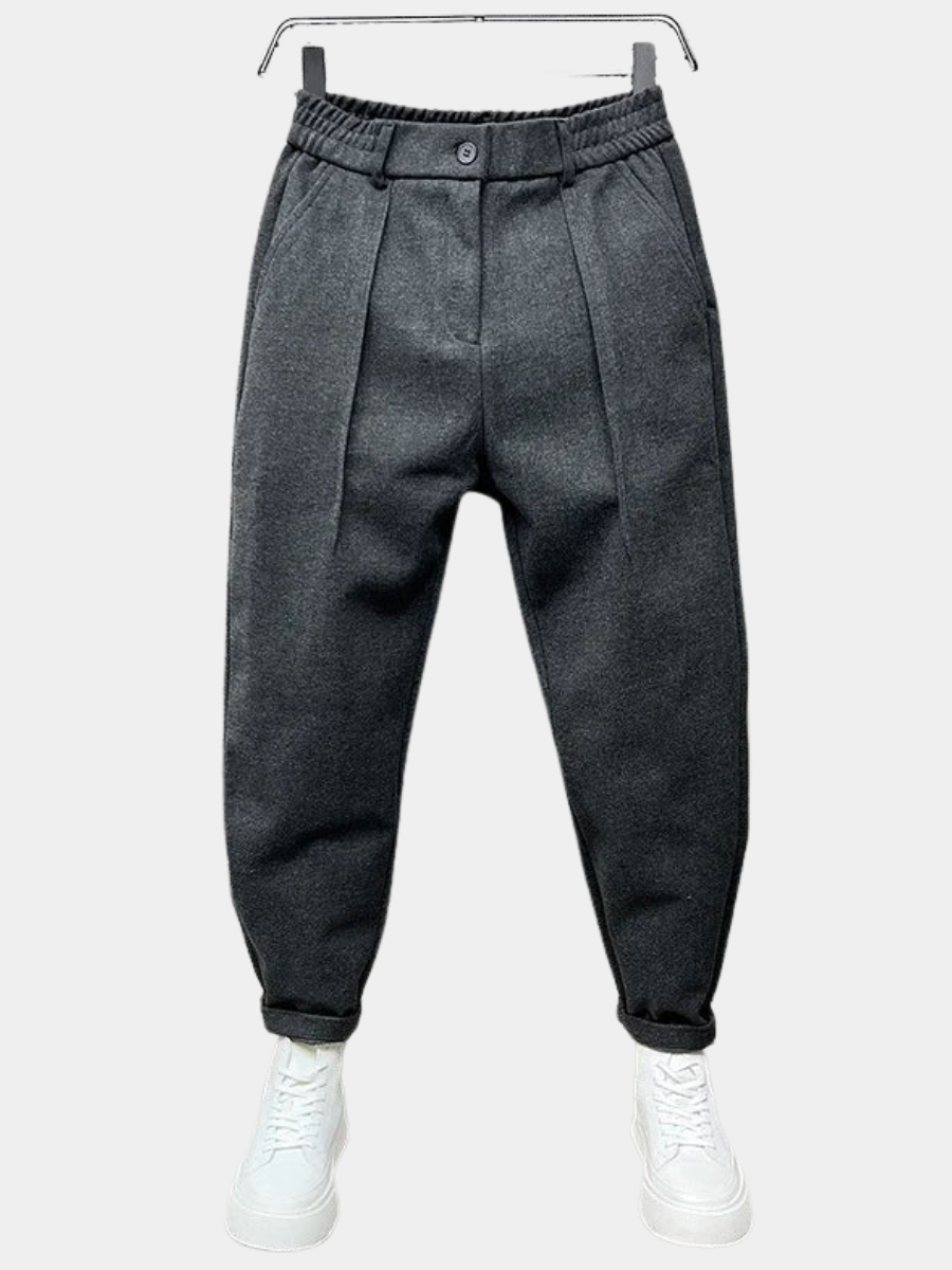 Pantalon fuselé à plis coupe décontractée pour le quotidien homme – Vallauris