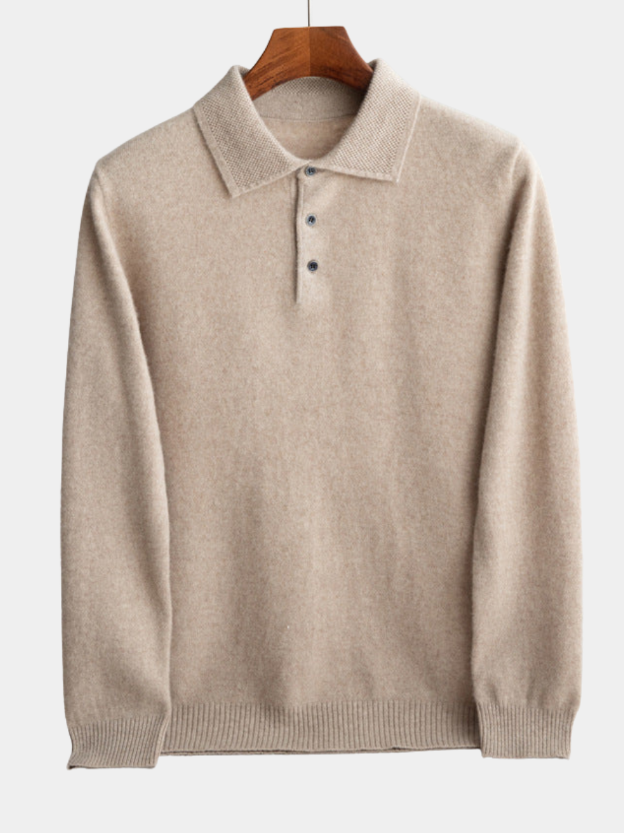 Pull col polo boutonné en maille