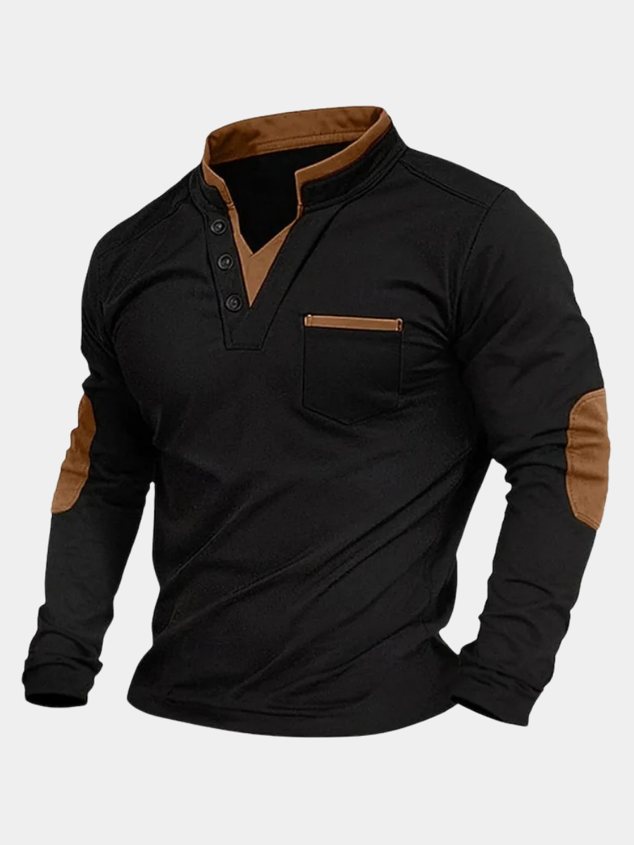 Sweat-shirt col V en maille douce