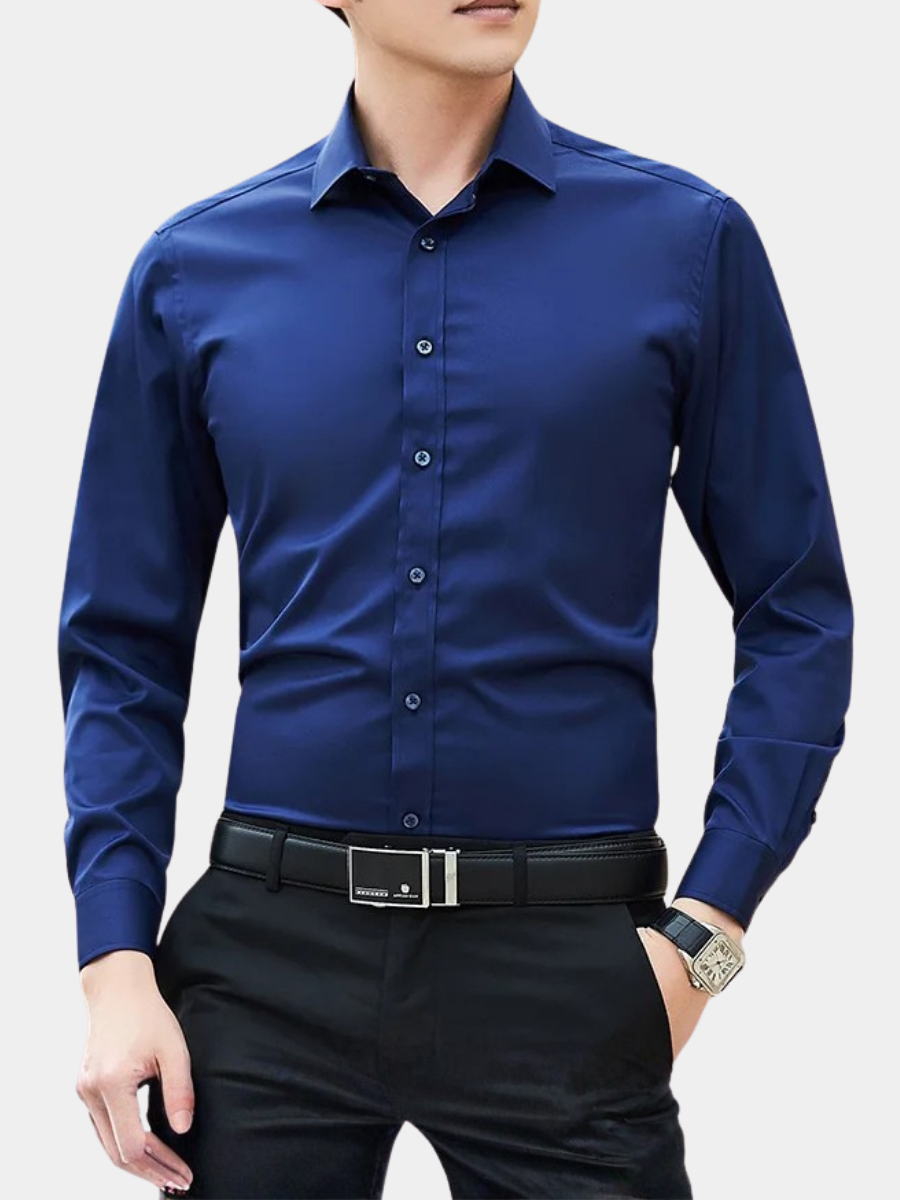 Chemise habillée unie à col structuré