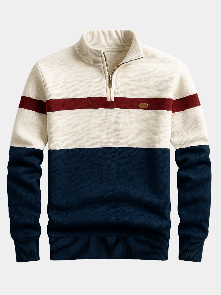 Pull col zippé en maille douce