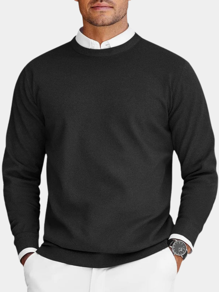 Pull col rond en maille confortable au style intemporel homme – Guillestre