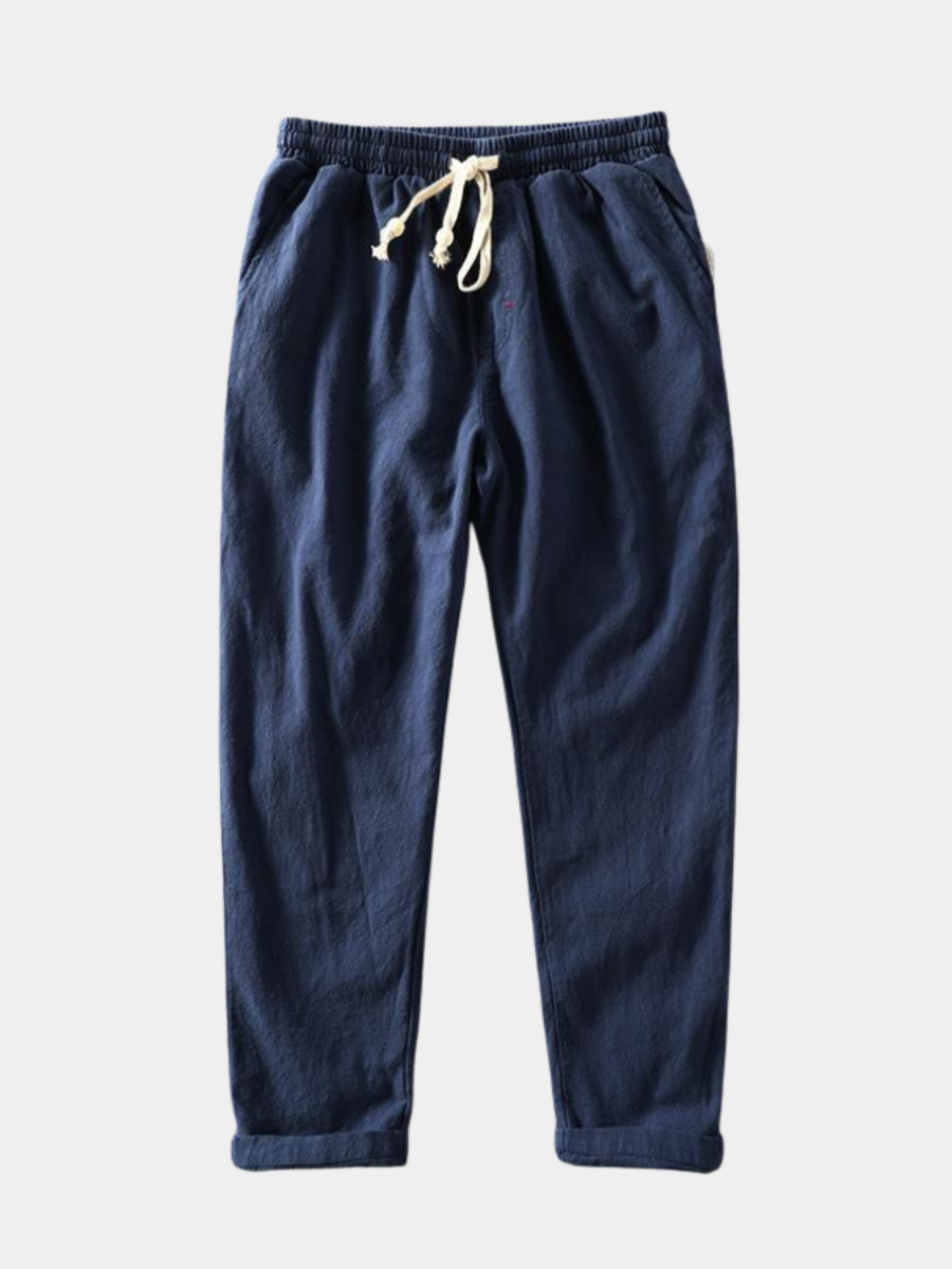Pantalon en lin coupe décontractée au chic discret homme – Mandelieu